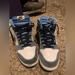 Nike dunk high blue and white